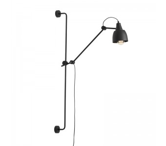 Sieninis šviestuvas DRON 1 BLACK